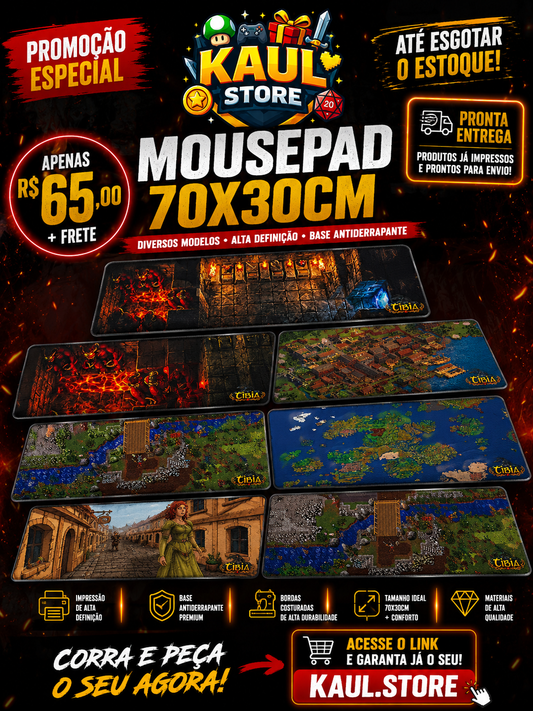 Mouse PAD TIBIA - PROMOCAO BLACK SKULL